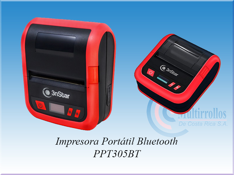Impresora Portátil 3nStar Bluetooth PPT305BT – Multirrollos de Costa Rica